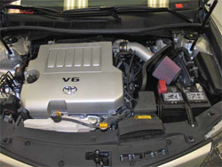 Les prises d'air de K&N installée sur une Toyota Camry 2012 de 3,5L